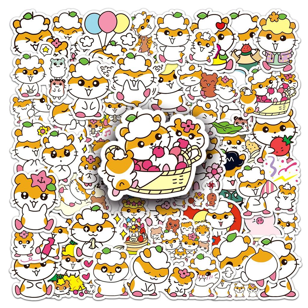50 Cartoon Stickers Cute Sanrio Guka Decorative Water Cup Mobile Phone Case Computer Stickers