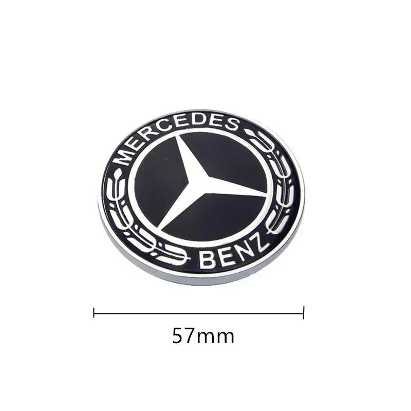 2025 Für Mercedes-Benz 1 Stück Auto Metall Flaches Haubenemblem Frontemblem Logo Aufkleber Für Mercedes Benz W212 W213 W205 W177 W247 W176