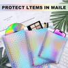 BAAJ-Foil Glitter Waterproof Self Seal Adhesive Holographic Bubble Mailers Bags, 50-Pack Shipping