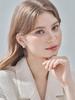 [ELLE Jewelry] 14K GF White Glass One-Touch Earrings ELGPEE538