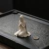 Kneeling Pray Girl Figurine 3D Printed Hooded Cowl Praying Women Statue Sculpture Home Office Desktop Religious Ornament