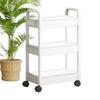 Household 3-layers Small Cart Storage Rack Floor To Floor Kitchen Bedroom Bathroom Storage Rack Storage Rack With Wheels