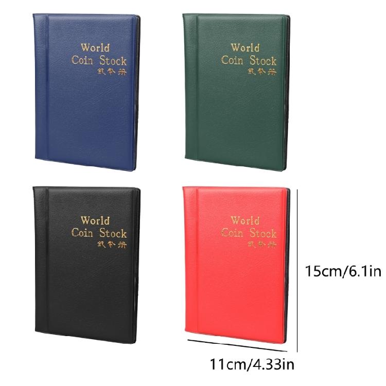 4 Colors Coin Album Books 10 Page 120 Pockets World Coin Stock Album Book for Ca