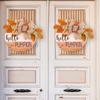 1 pc HELLO FALL hanging, Harvest festival decor Front door garland, Autumn decor Wooden house number pendant with Pumpkin bow, decorative wreaths