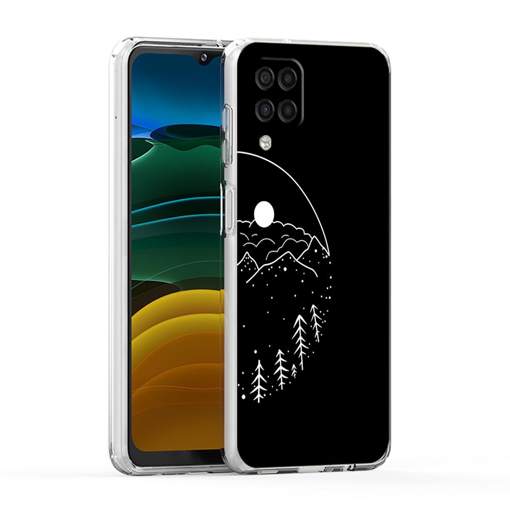 Couple Cartoon Aesth Sun Moon Phone Case For Samsung A13 A33 A35 A55 A73 A53 A23 A51 A71 A21S A31 A41 A05s A03S A15 A25 5G Cover