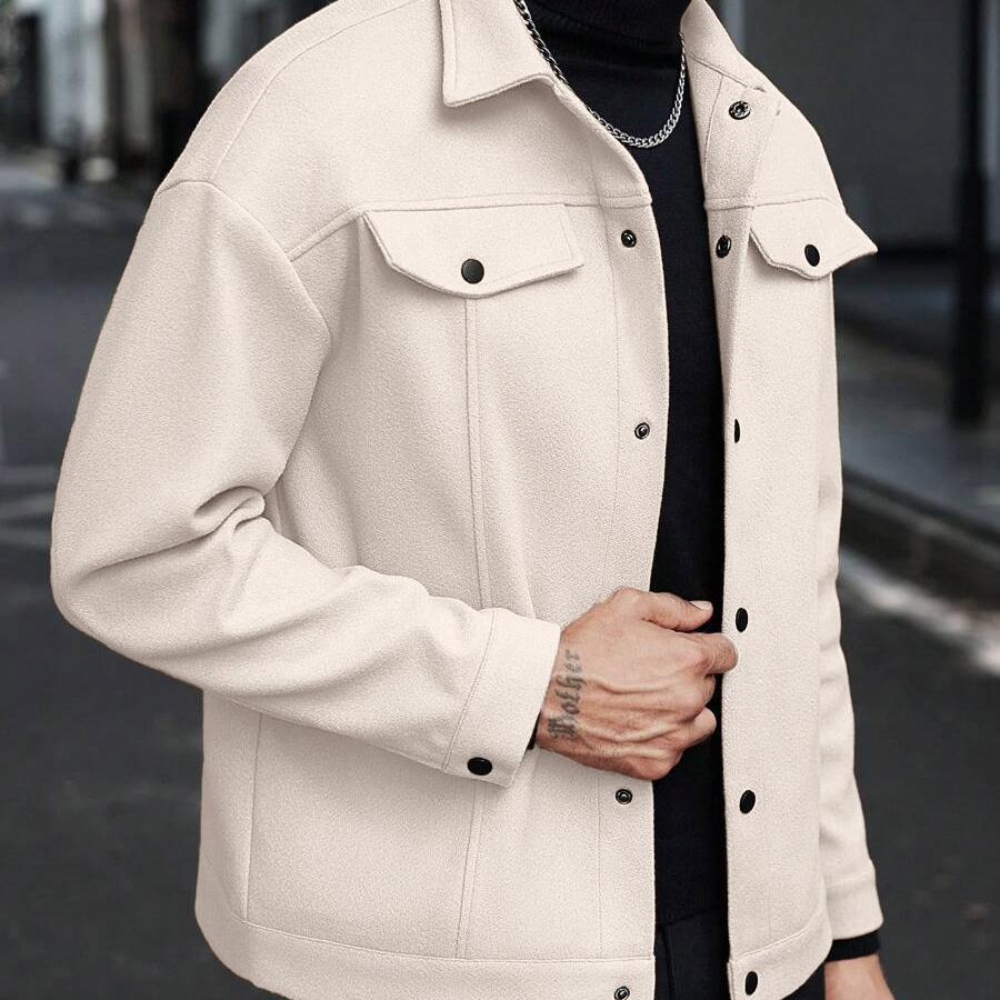 Autumn and Winter Lapel Men's Jacket Casual Sports Comfortable Jacket Men's Clothing