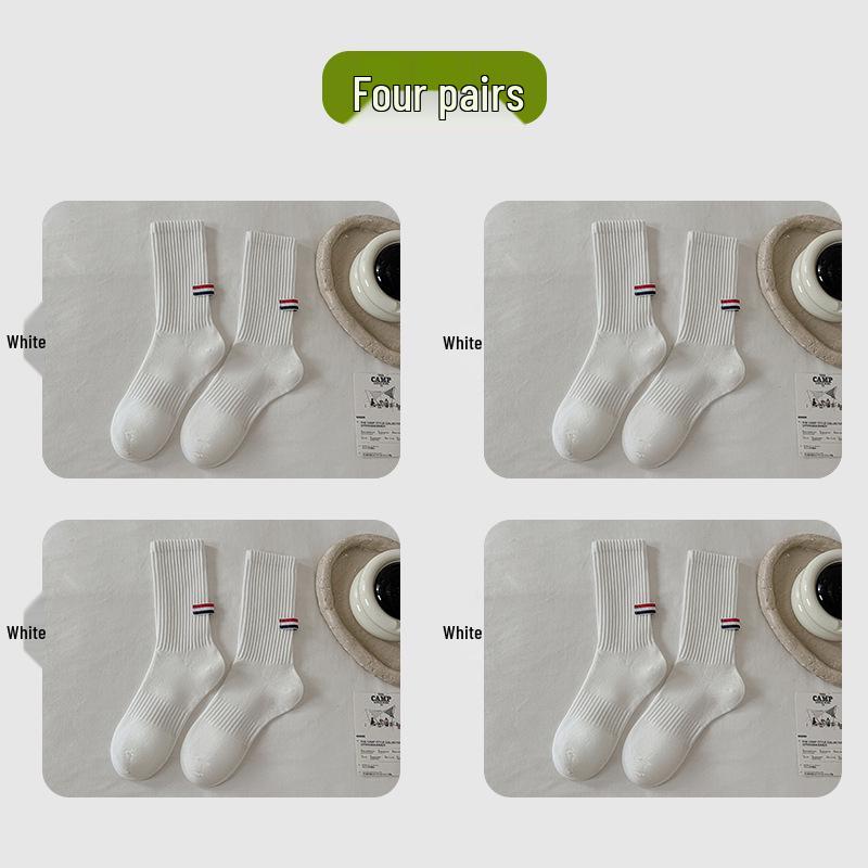 

Женские хлопковые носки до середины икры, устойчивые к запаху - Однотонные, выше колена, полосатые, влагоотводящие, бесшовные для осени/зимы. One size fits all: Antibacterial/Odor-resistant