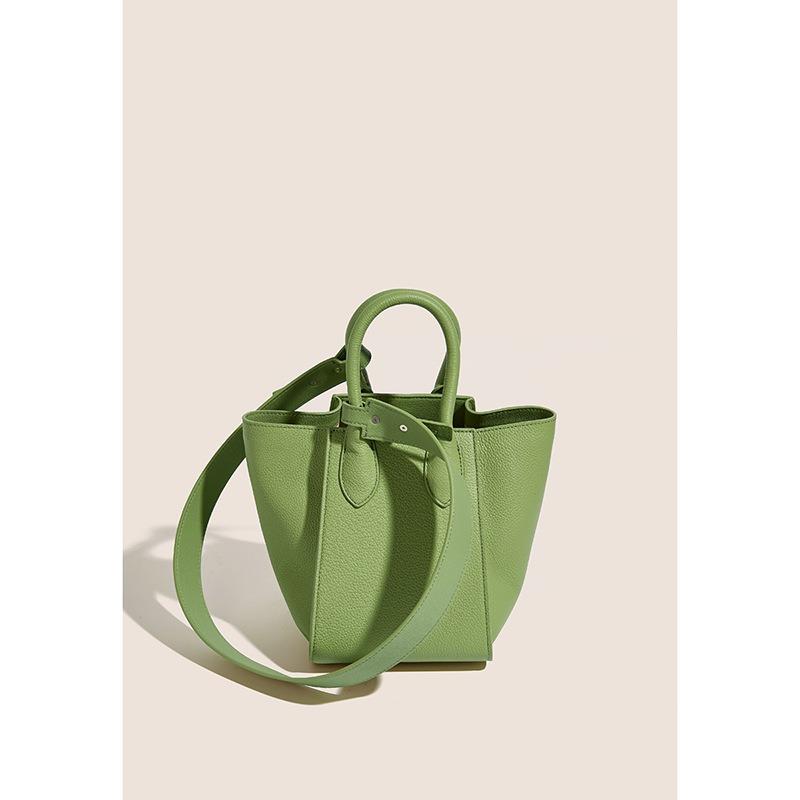 Bucket Bag Wings Bag Genuine Leather Women's Bag Niche Everything Exquisite Hand-held Crossbody Basket Bag