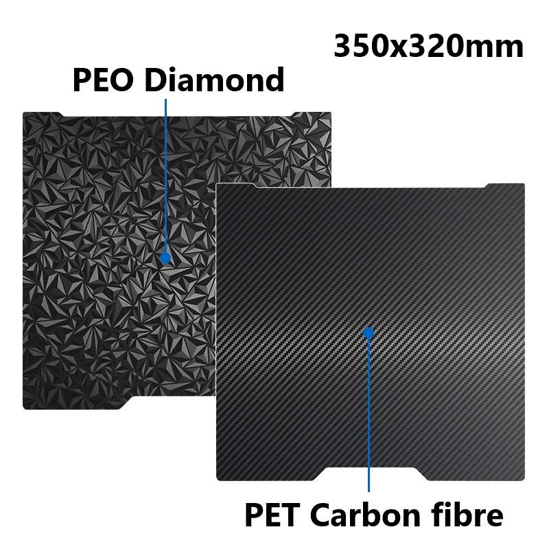 For Bambu Lab H2d Build Plate Textured/Smooth PEI PEO PET Plate Spring Steel Sheet Bambulab H2d Part Heat Bed 3D Printer Parts