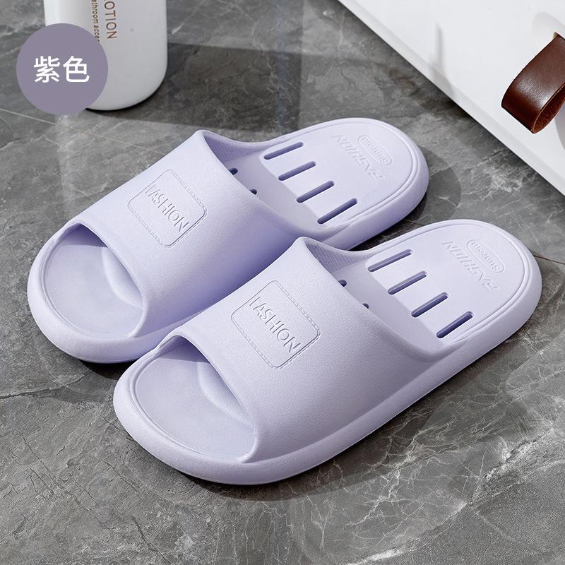 New bathroom leaking cool slippers women's summer couple indoor home home home non-slip stepping on shit feeling external wear men's summer