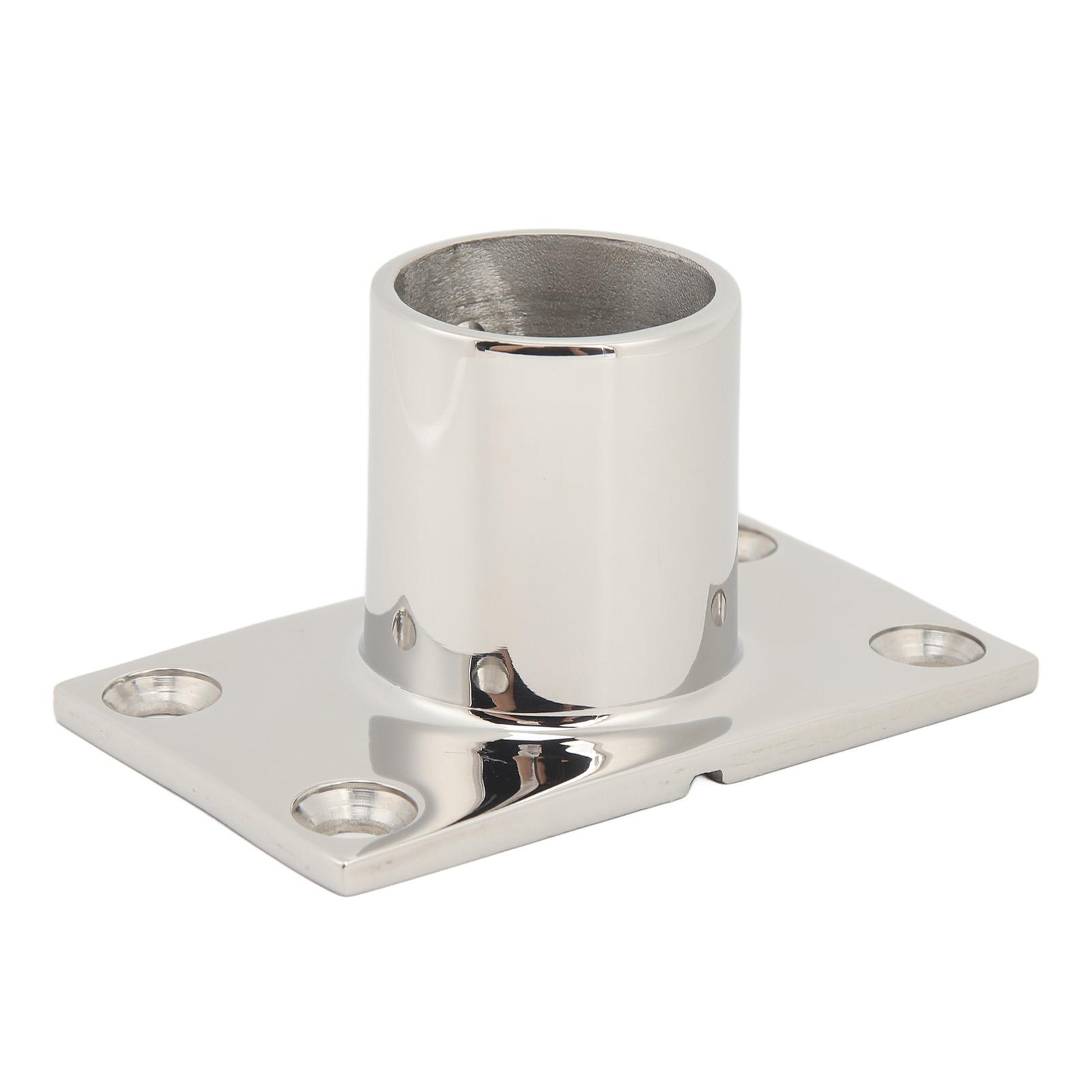 

Boat Handrail Fitting Rectangular Base Silver Rugged Rustproof Boat Deck Handrail Rectangular Base for Boat Marine