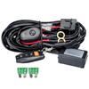 LED Lights Bar Wire Harness Kit With Remote Control 1Leads DC12V 40A Fuse Relay 3.5M/11.5FT 14AWG Wiring Harness Fit For LED Work Lights Driving Fog
