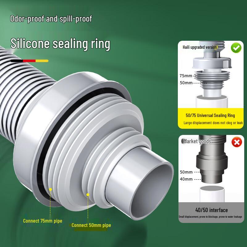 Haili PP Telescopic Kitchen Sink Drain Pipe