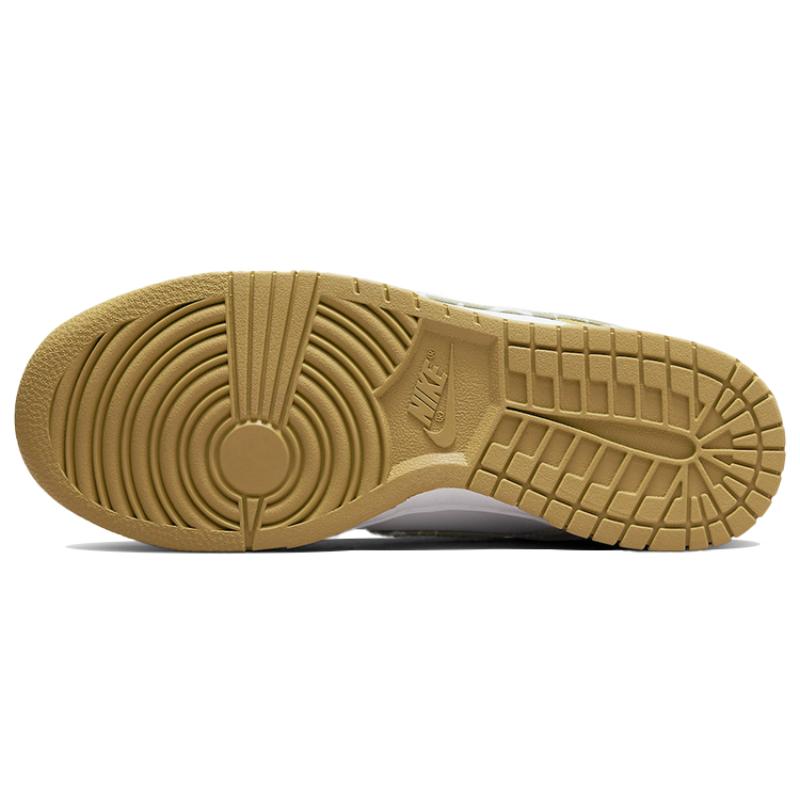 Nike Dunk ESS "Barley Paisley" Cashew Flower Low Top Sneakers for Women in White, Earth and Yellow DH4401-104