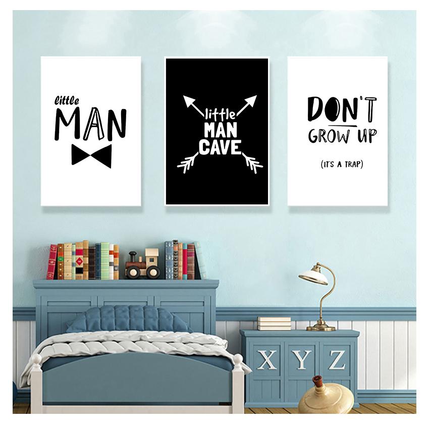 

Pictures Nordic Nursery Kids Bedroom Black and White Wall Art Canvas Posters and Prints Minimalist Painting