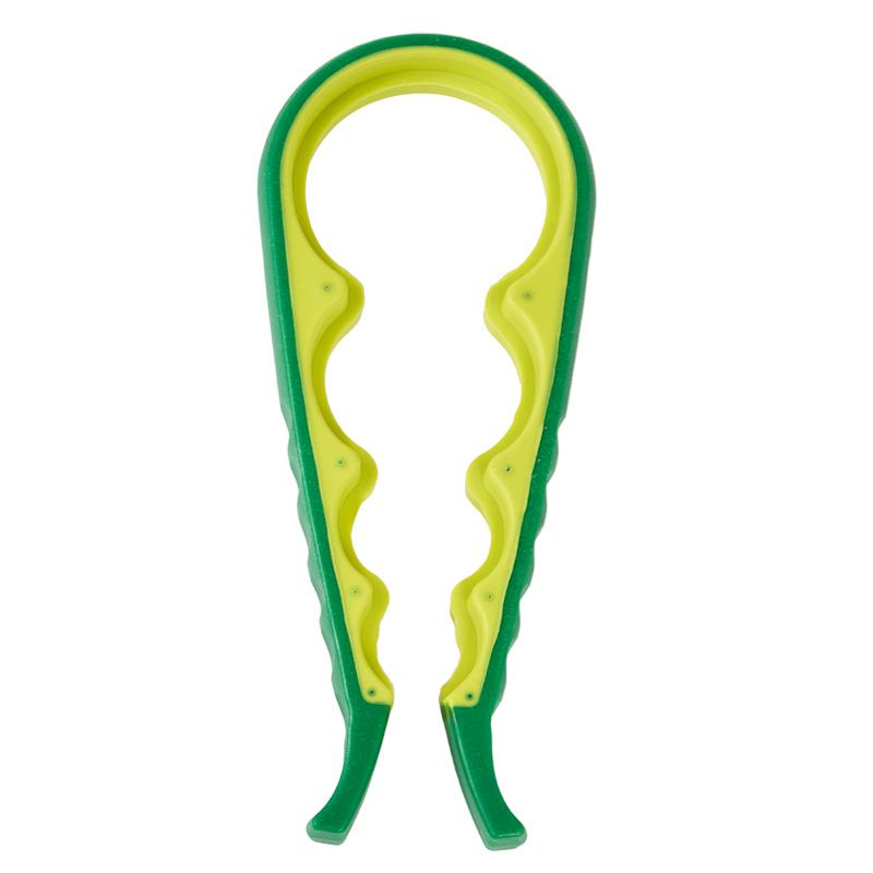 Burköppnare Multifunktionell fyra i en dryckesflasköppnare Cap Twister Fyrpositionsburköppnare Anti-Slip Cap Twister