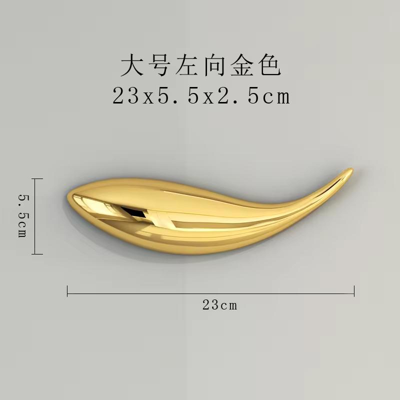 Creative Three-dimensional Fish Wall Decorative Wall Without Perforated Decorations Living Room TV Background Wall Sofa Pendant