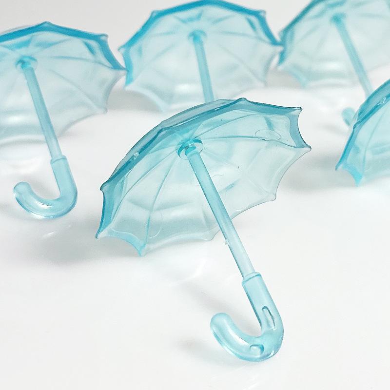 1Pcs Dollhouse Furniture Accessories Transparent Plastic Mini Umbrella Home Decoration Children'S Play Toys