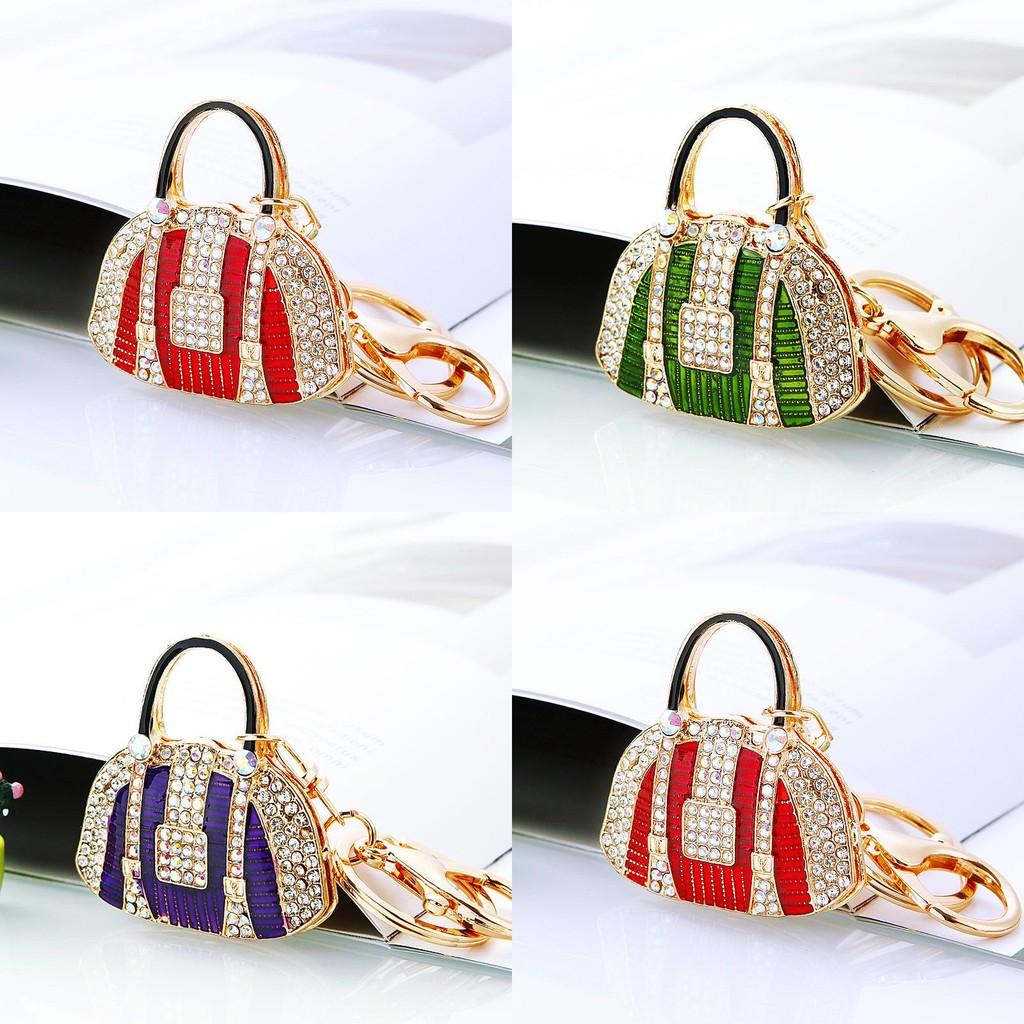 Creative Keychain Rhinestone Beautiful Metallic Purse Charm Perfect For Women Present