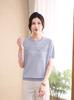 Mom's Autumn 2026 Embroidered Long-Sleeve Knit Top for Middle-Aged and Elderly Women