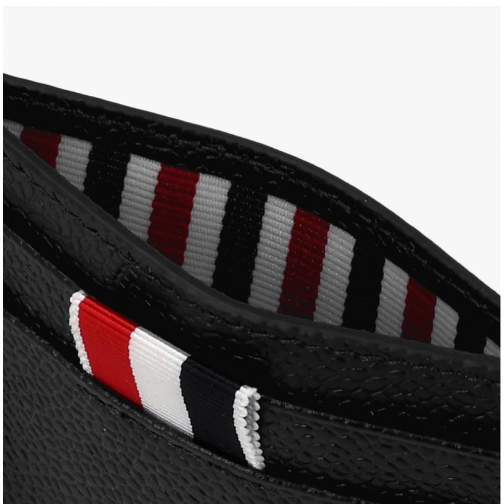 Thom Browne Pebble Grain Goose Embroidery Three Stripe Tab Card Case Uaw071a 00198 001