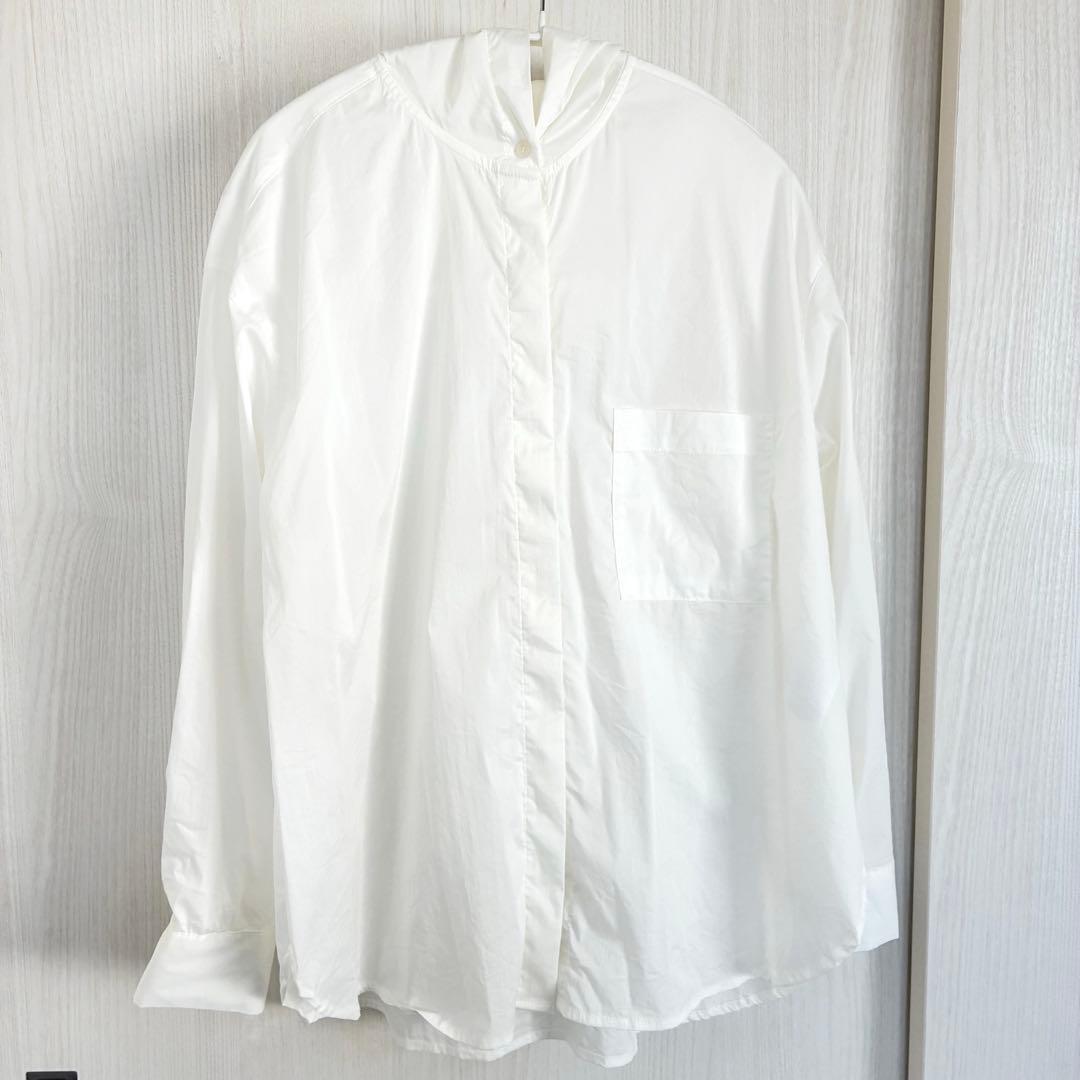 Rope Picnic Hooded Shirt Long Sleeve White Thin FREE