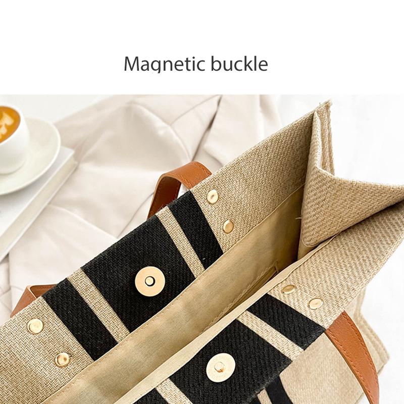 Women's Canvas Handbag Office Briefcase Commuter Crossbody Bag Fashion Large Capacity Bag