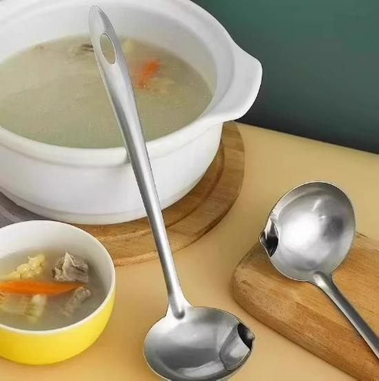 Kuchyňská naběračka/cedník z nerezové oceli 304 - Malá na horký hrnec, Velká na smažení