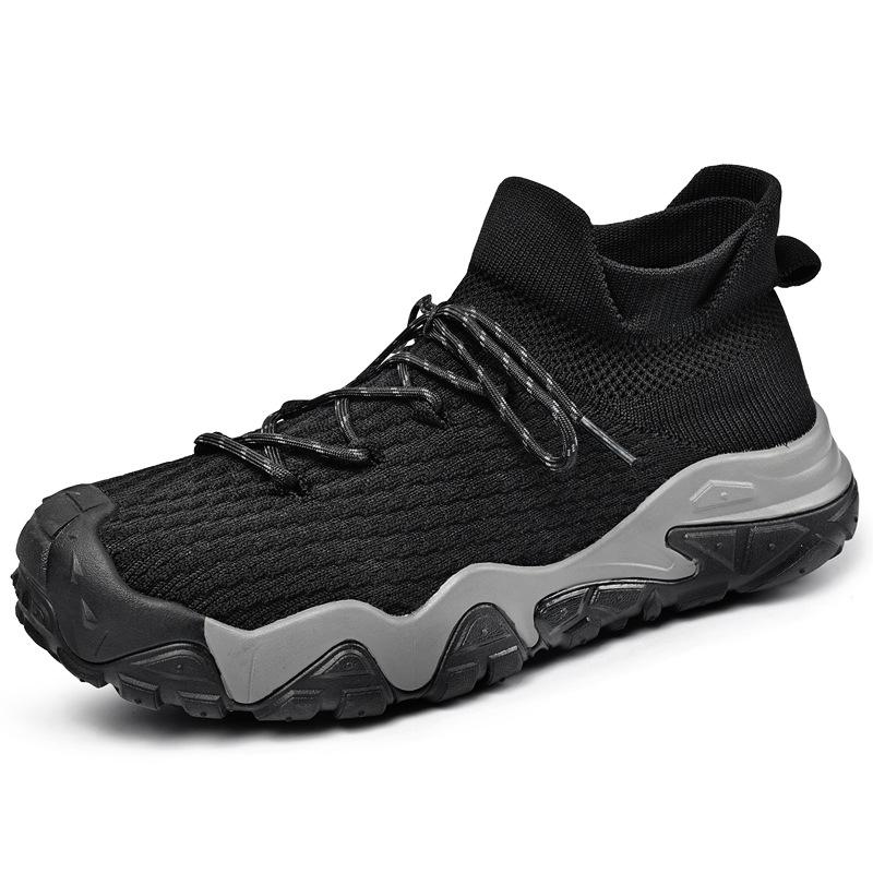 Men s Flyknit Casual Outdoor Breathable Hiking Shoes 42