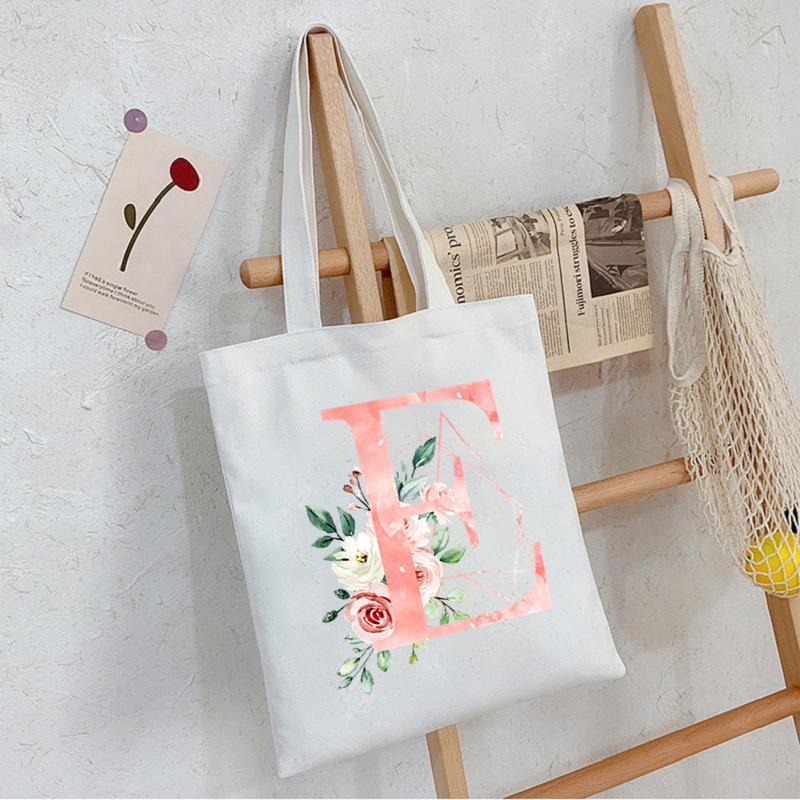 Alphabet Letter A-Z Printed Shoulder Bag Female Casual Student Crossbody Bag Large Capacity