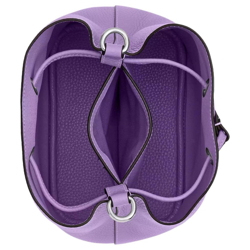 Coach Rowan 21 Logo Gold Hardware Coated Canvas And Leather Bucket Bag Women Bags Purple CBH06-SVII