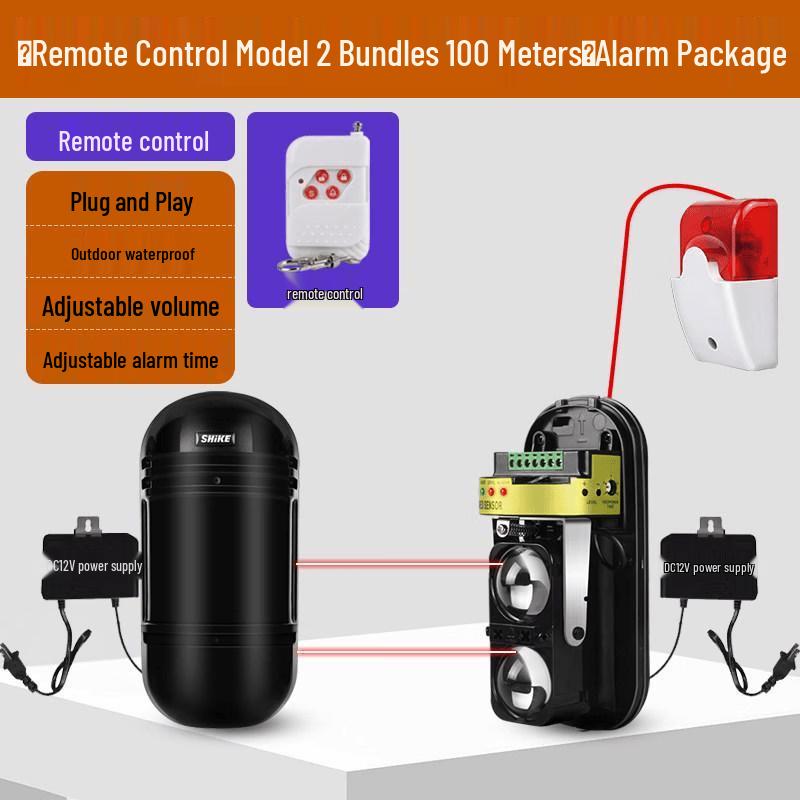 MDNG ABI2 Outdoor Infrared Beam Alarm System CN plug (adapter included)