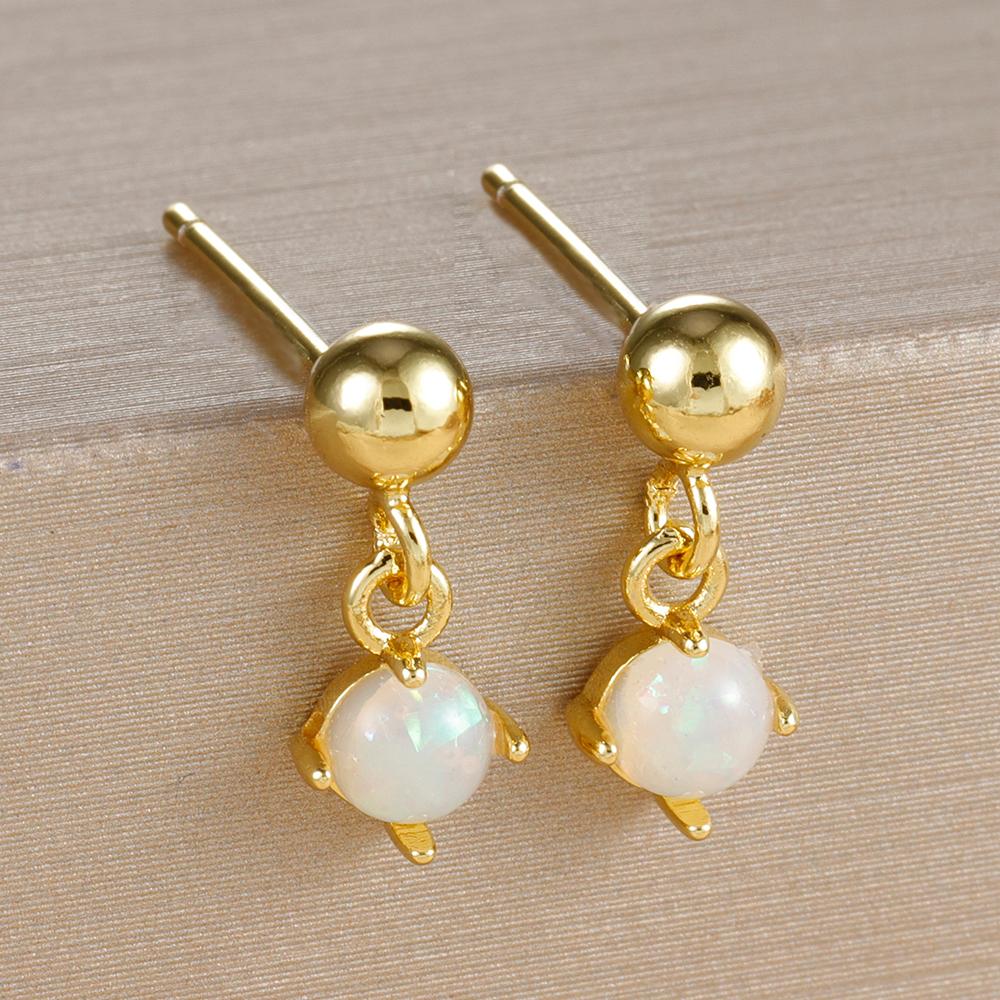 2PCS New Star Moon Zircon Opal Hoop Earrings for Women Stainless Steel Stud Earring Ear Buckle Piercing Jewelry Gifts Pendientes