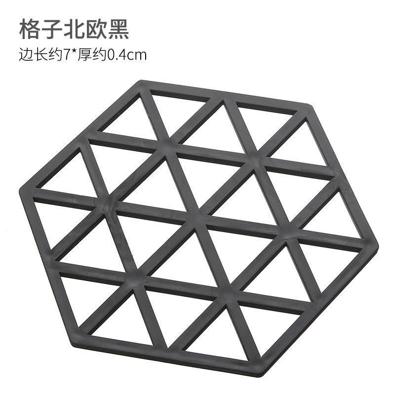 High Temperature Resistant Silicone Heat Insulation Mat Hexagonal Non Slip Trivet Protective Pad for Kitchen Table Hot Pot Pan Holder