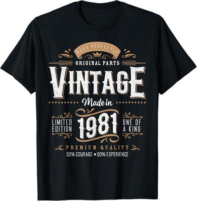 Legend February 1981 Vintage 45th Birthday Tees Made In 1981 TShirt Vintage Clothes Tops Graphic T Shirts Camisas Streetwear