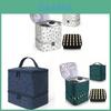 Double Layer Pu Travel Cosmetic Bag With Large Capacity For Makeup Storage And Home Use