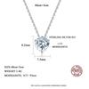 Delicate Sparkling Heart Moissanite Pendant Necklace 925 Sterling Silver 1CT Lab Diamond Fine Jewelry For Women