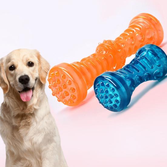 Dog Squeaky Toys Sound Interactive Chew Toy with 360° Thorny Texture for Teeth Cleaning