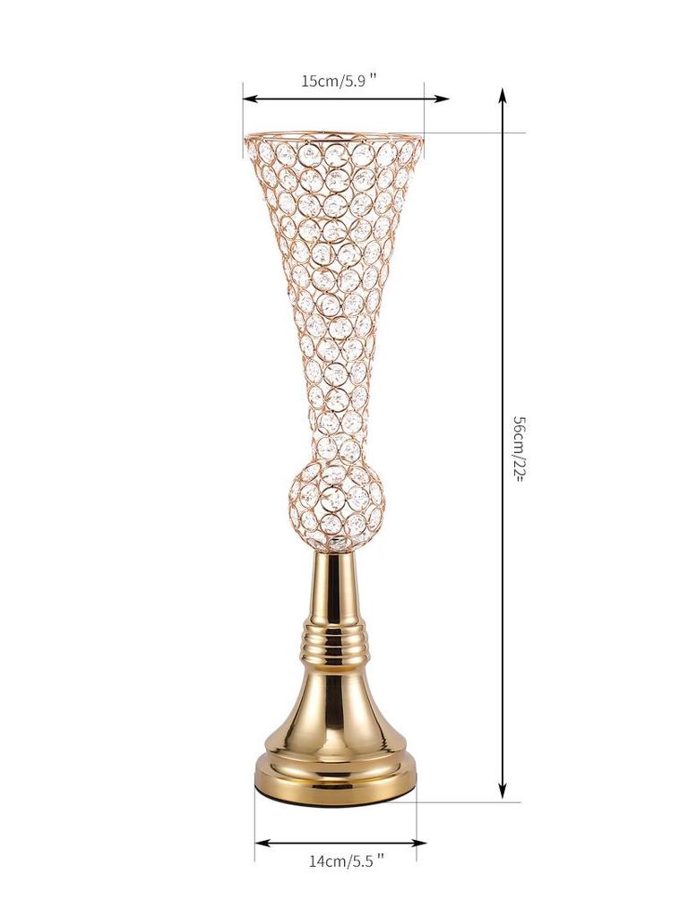 European Candlestick Vase: Metal Trophy Ornament for Home, Church, Restaurants.