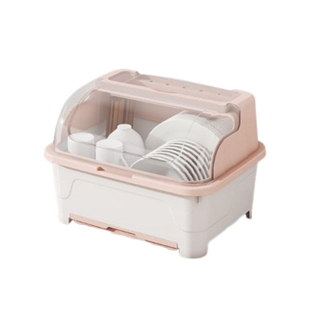 With Lid Dish Drying Rack Sealed Kitchen Storage Rack Storage Shelf Tableware Storage Box  Kitchen
