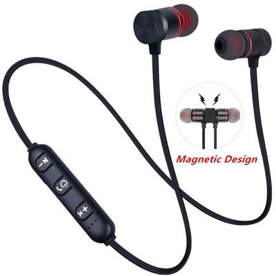 Earphone Sports Neckband Magnetic Wireless Stereo Earbuds Metal Headphones With Mic