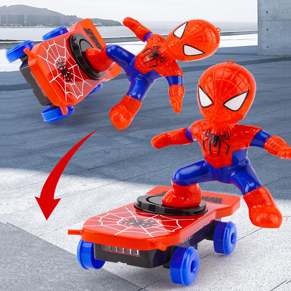 Stunt Electric Scooter Robot Skateboard Toy with Music Cartoon Balance Bike Toy