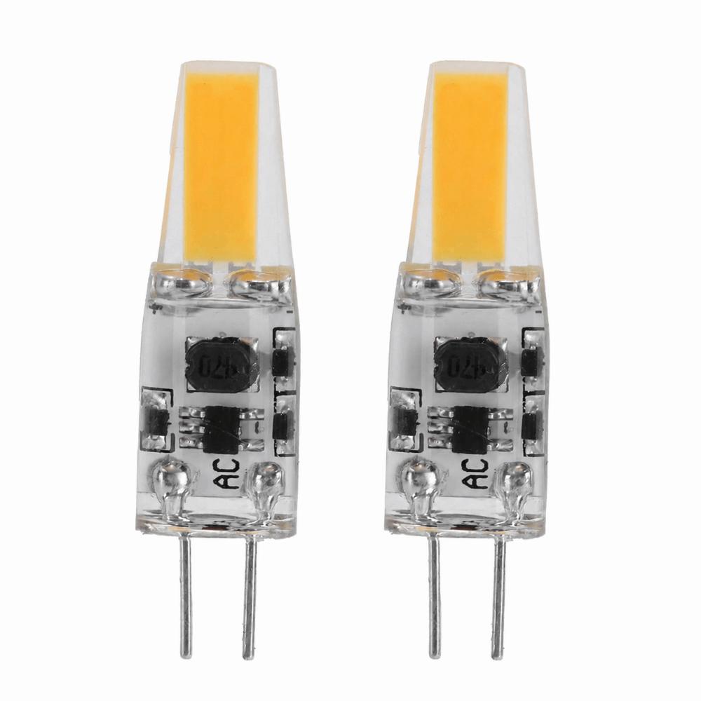 2PCS Warm White 3000K G4 LED Bulb AC/DC12V COB Chip Bulb Dimmable Light Bulb Under Cabinet Lighting