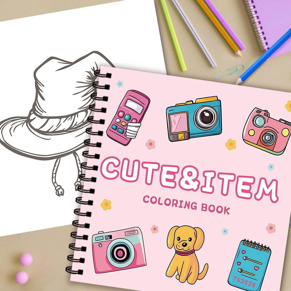 1pc, Item Colouring Book - Teen Colouring Book - 30 Sheets, 8.3x 8.3 inches, Adult Stress Relief, Birthday, Holiday Party Gift