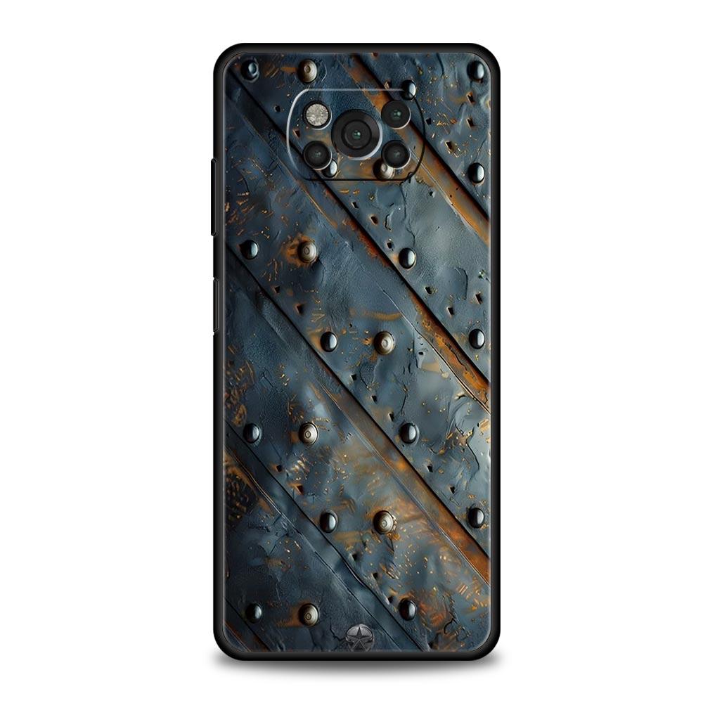 Vintage Industrial Style Rusty Phone Case Cover  for Xiaomi Poco F7 Ultra F6 F5 F4 F3 X6 X5 X4 X3 NFC C51 C55 M4 GT 5G Soft TPU