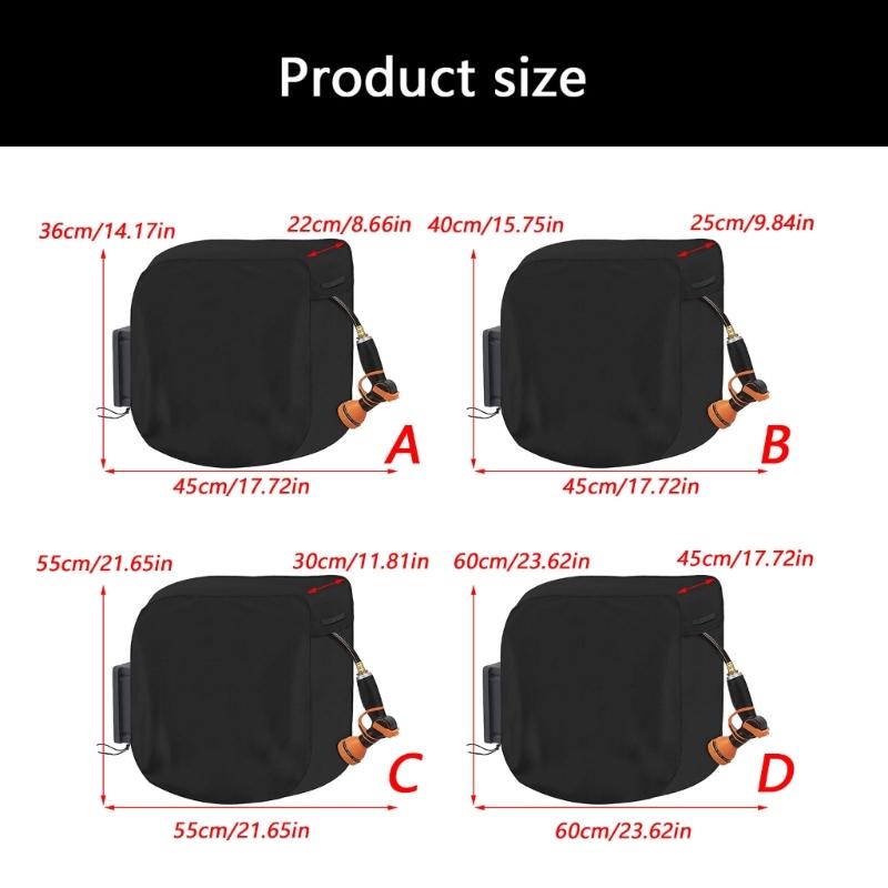 Customizable Attachment Hose Storage Enclosure With Base Opening For Firm Closure And Moisture Escape