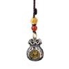 Rotatable Money Bag Zodiac Keychain Pendant for Prosperity