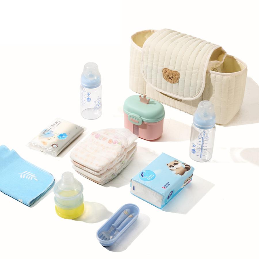 Mommy Bag Korea Cute Bear Portable Multifunctional Stroller Nappy Bag Soft Maternity Storage Bags Baby Diaper Organizer