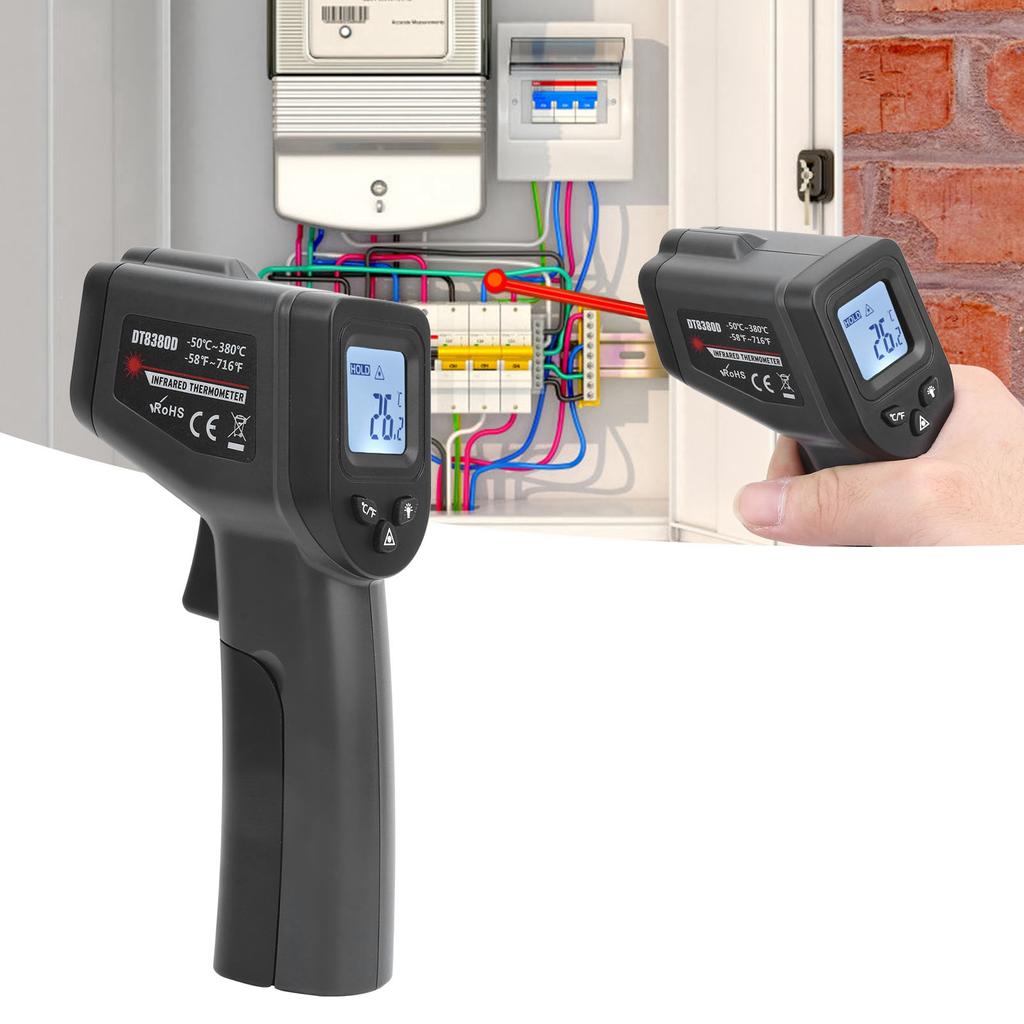 DT8380D 50 celsius 380 celsius  Thermometer NonContact Digital Infrared Thermodetector for Industrial