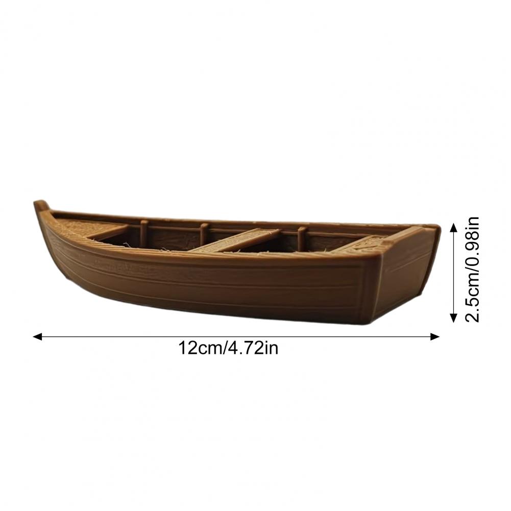 Mini Nautical Ornament Small Fishing Boat Decor 3d Printed Vintage Wooden Boat Model Rustic Old Fishing Ship for Fisherman